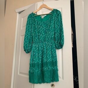 Green hearts dress